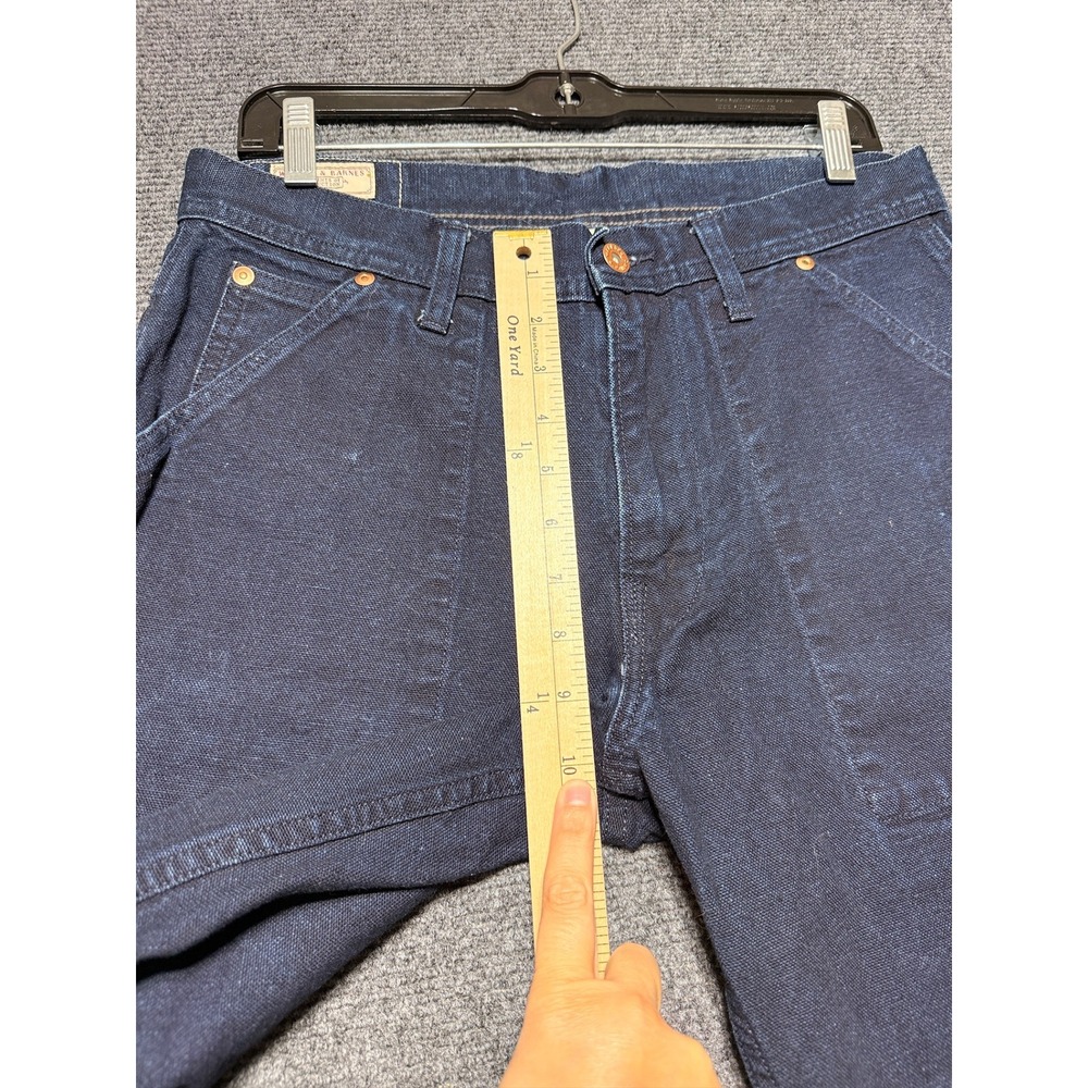Wallace & Barnes Carpenter Pants Mens 31 Blue Canvas Workwear H2012 - Picture 7 of 9